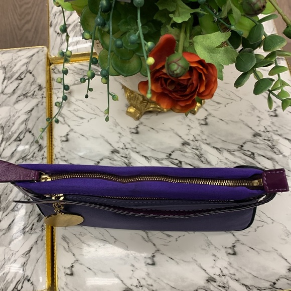 Stella McCartney Purple Satin Clutch Bag - Picture 16 of 16